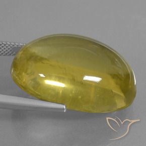 Quartzo Amarelo acastanhado Natural 40.17ct, oval, Transparente