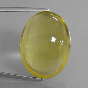 Quartzo amarelo natural 43,06ct, corte oval, transparente