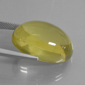 Quartzo amarelo natural 43,06ct, corte oval, transparente