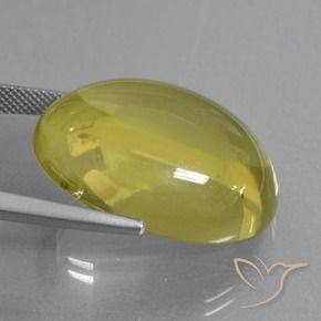 Quartzo Abelha Amarela Natural 44.59ct, oval, Transparente