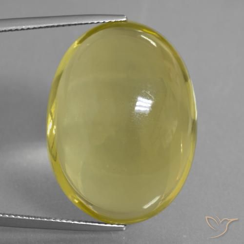 48.99ct Natural Amarelo claro médio Quartzo, oval, Transparente