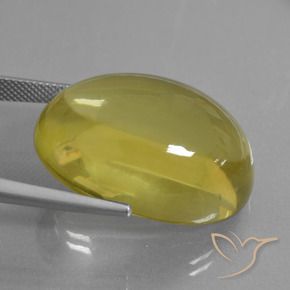 Quartzo Abelha Amarela Natural 51.71ct, oval, Transparente