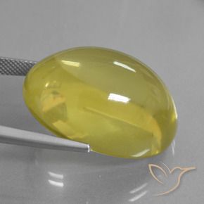 Quartzo Amarelo claro mel Natural 56.08ct, oval, Transparente