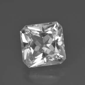 Quartzo branco natural 4,73ct, corte esmeralda, VVS-VS