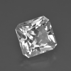 Quartzo branco natural 4,73ct, corte esmeralda, VVS-VS