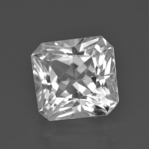 Quartzo branco natural 5,67ct, corte esmeralda, VS