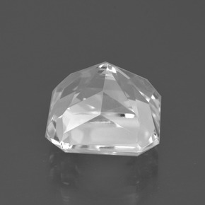 Quartzo branco natural 6,22ct, corte esmeralda, VVS-VS