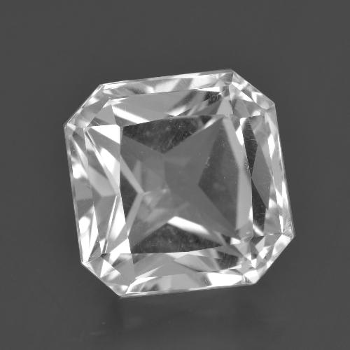 Quartzo Branco claro Natural 9.12ct, Corte Esmeralda, VVS