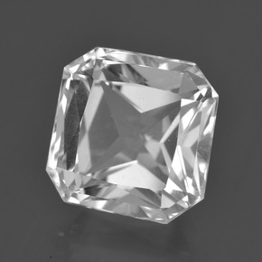 Quartzo Branco claro Natural 9.12ct, Corte Esmeralda, VVS