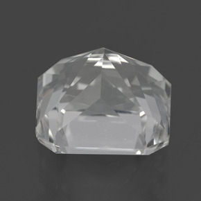 Quartzo branco natural 6,73ct, corte esmeralda, VVS
