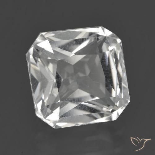 8.44ct Natural Branco claro Quartzo, Corte Esmeralda, VVS-VS