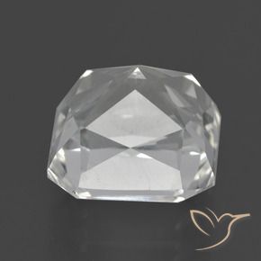 Quartzo Branco claro Natural 8.44ct, Corte Octógono / Esmeralda, VVS-VS