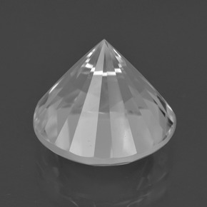 Quartzo branco natural 9,03ct, corte redondo, VVS