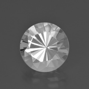 Quartzo Branco Natural 5.59ct, Corte Redondo, VVS