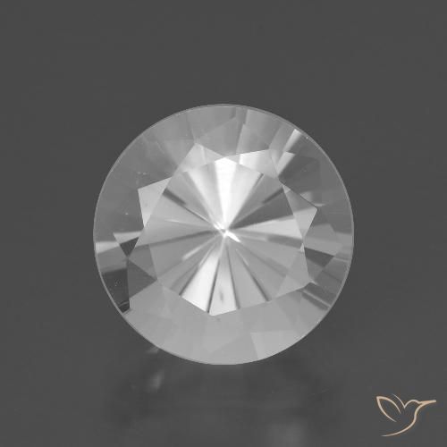 Quartzo Branco Natural 6.20ct, Corte Redondo, VVS