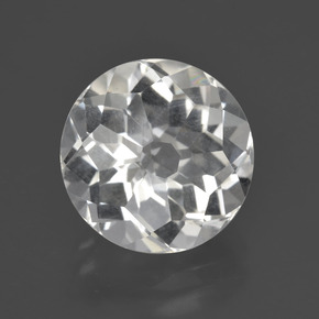 Quartzo branco natural 5,69ct, corte redondo, VVS-VS