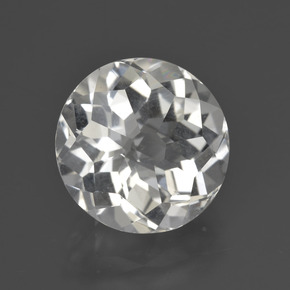 Quartzo branco natural 5,69ct, corte redondo, VVS-VS
