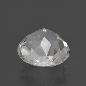 Quartzo branco natural 5,69ct, corte redondo, VVS-VS