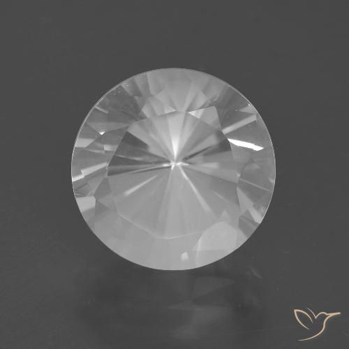 5.63ct Natural Branco Quartzo, Redondo, VVS-VS
