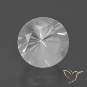 Quartzo Branco Natural 5.63ct, Redondo, VVS-VS