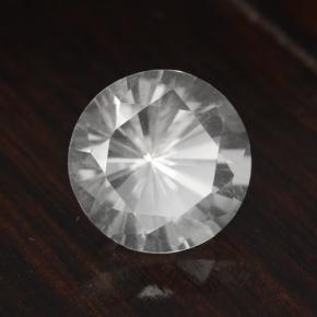 Quartzo branco natural 4,68ct, corte redondo, VVS