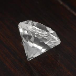 Quartzo branco natural 4,68ct, corte redondo, VVS