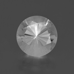 Quartzo branco natural 3,06ct, corte redondo, VVS-VS