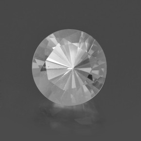 Quartzo branco natural 3,06ct, corte redondo, VVS-VS