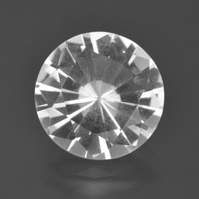 Quartzo branco natural 5,03ct, corte redondo, VVS-VS