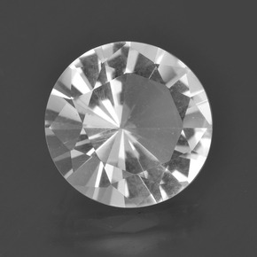 Quartzo branco natural 5,03ct, corte redondo, VVS-VS