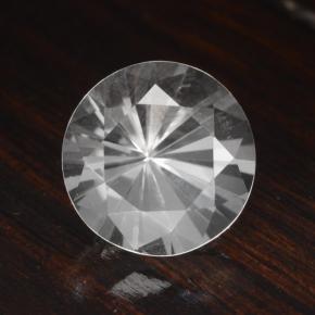 Quartzo branco natural 4,71ct, corte redondo, VVS