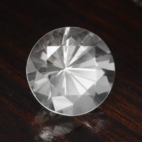 Quartzo branco natural 4,71ct, corte redondo, VVS