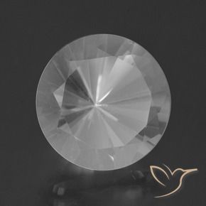 Quartzo Branco Natural 7.05ct, Redondo, VVS