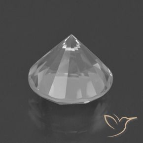 Quartzo branco natural 5,81ct, corte redondo, VVS