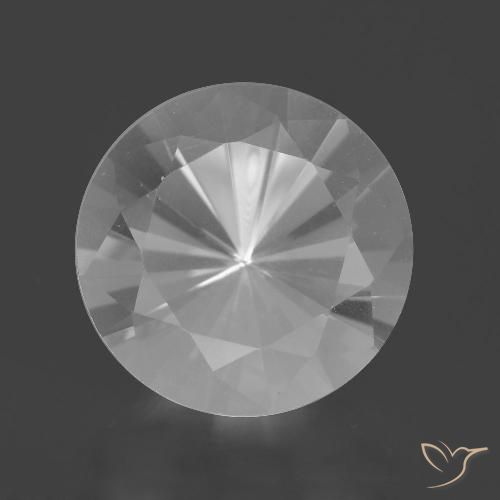 7.37ct Natural Branco Quartzo, Redondo, VVS