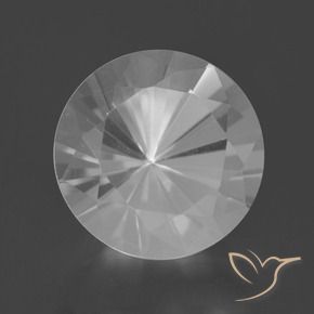 Quartzo Branco Natural 7.37ct, Redondo, VVS