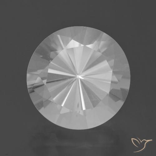 6.89ct Natural Branco Quartzo, Redondo, VVS