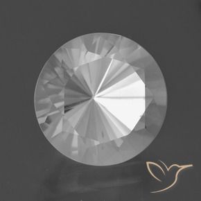Quartzo Branco Natural 6.89ct, Redondo, VVS