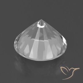 Quartzo Branco Natural 6.89ct, Redondo, VVS