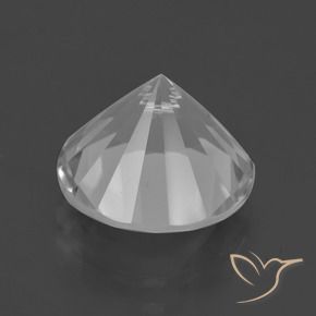 Quartzo branco natural 6,33ct, corte redondo, VVS