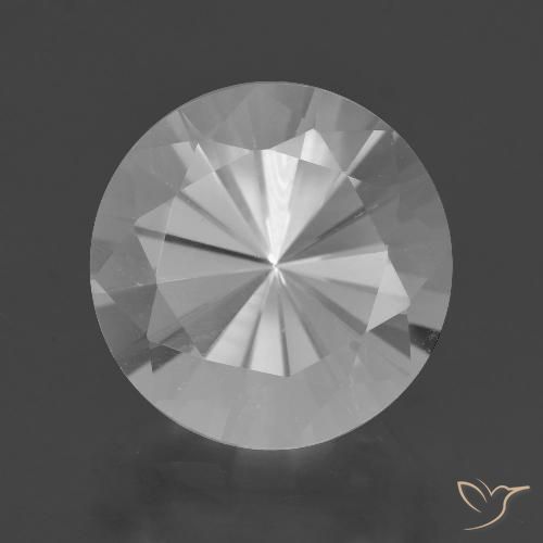 7.29ct Natural Branco Quartzo, Redondo, VVS