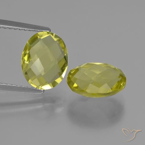 Pedras preciosas de quartzo amarelo natural de 4,52 ct, corte oval, VVS-VS