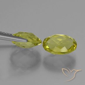 Pedras preciosas de quartzo amarelo natural de 4,52 ct, corte oval, VVS-VS