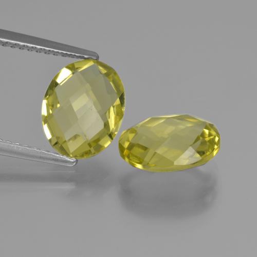 Pedras preciosas de quartzo amarelo natural de 4,16 ct, corte oval, VVS-VS