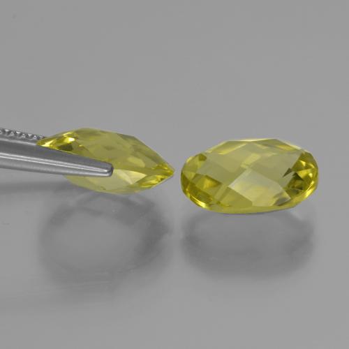 Pedras preciosas de quartzo amarelo natural de 4,16 ct, corte oval, VVS-VS