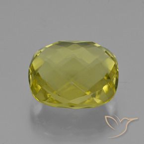 Quartzo Luz amarela Natural 24.10ct, Almofada, VVS-VS