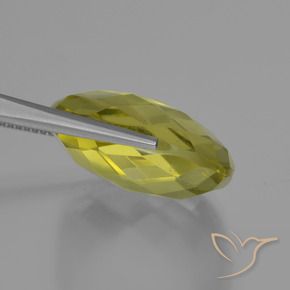 Quartzo Luz amarela Natural 24.10ct, Almofada, VVS-VS