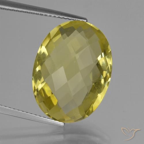 14.16ct Natural Luz amarela Quartzo, oval, VS