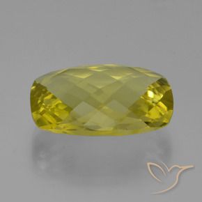 Quartzo Luz amarela Natural 14.01ct, Almofada, VVS