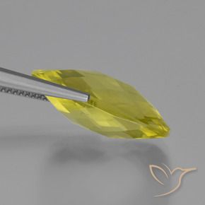 Quartzo Luz amarela Natural 14.91ct, Almofada, VVS